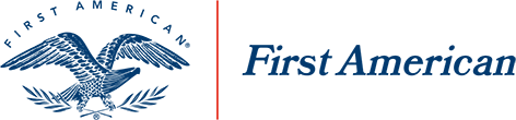 Logo of First American Title Insurance. Partnered with Accurate Title Solutions in Madisonville